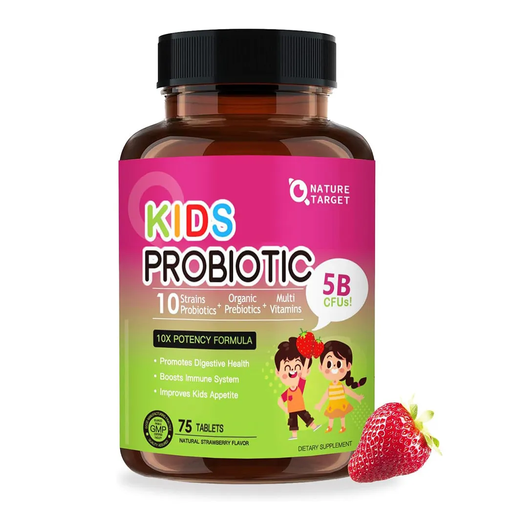 Probiotic & Prebiotics for Kids, Contains Vitamins and Zinc