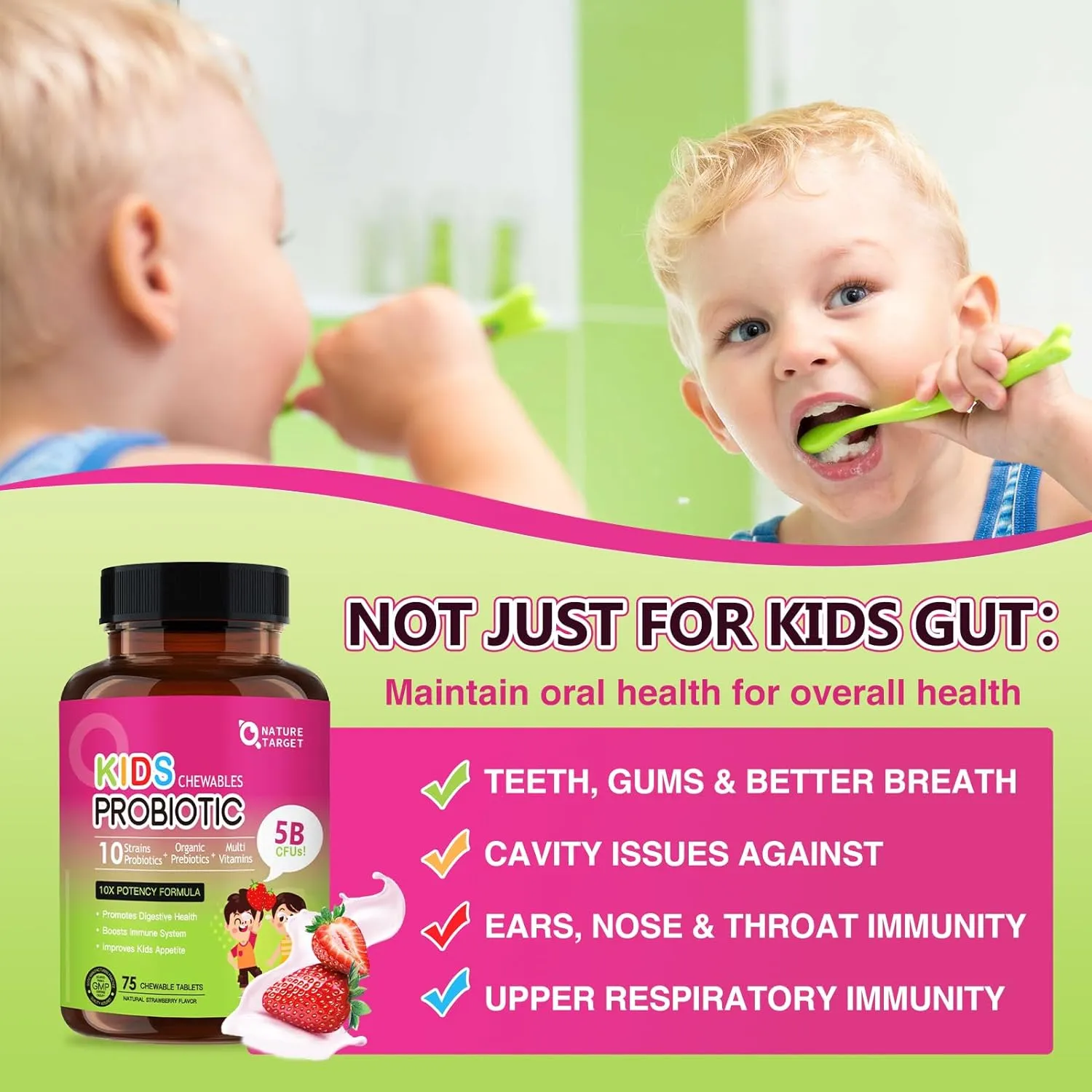 Probiotic & Prebiotics for Kids, Contains Vitamins and Zinc