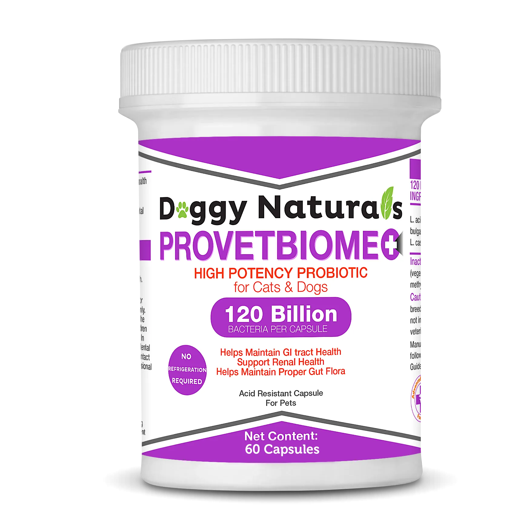 ProVetBiome Plus High Potency Probiotics for Dog & Cat 60 Capsules