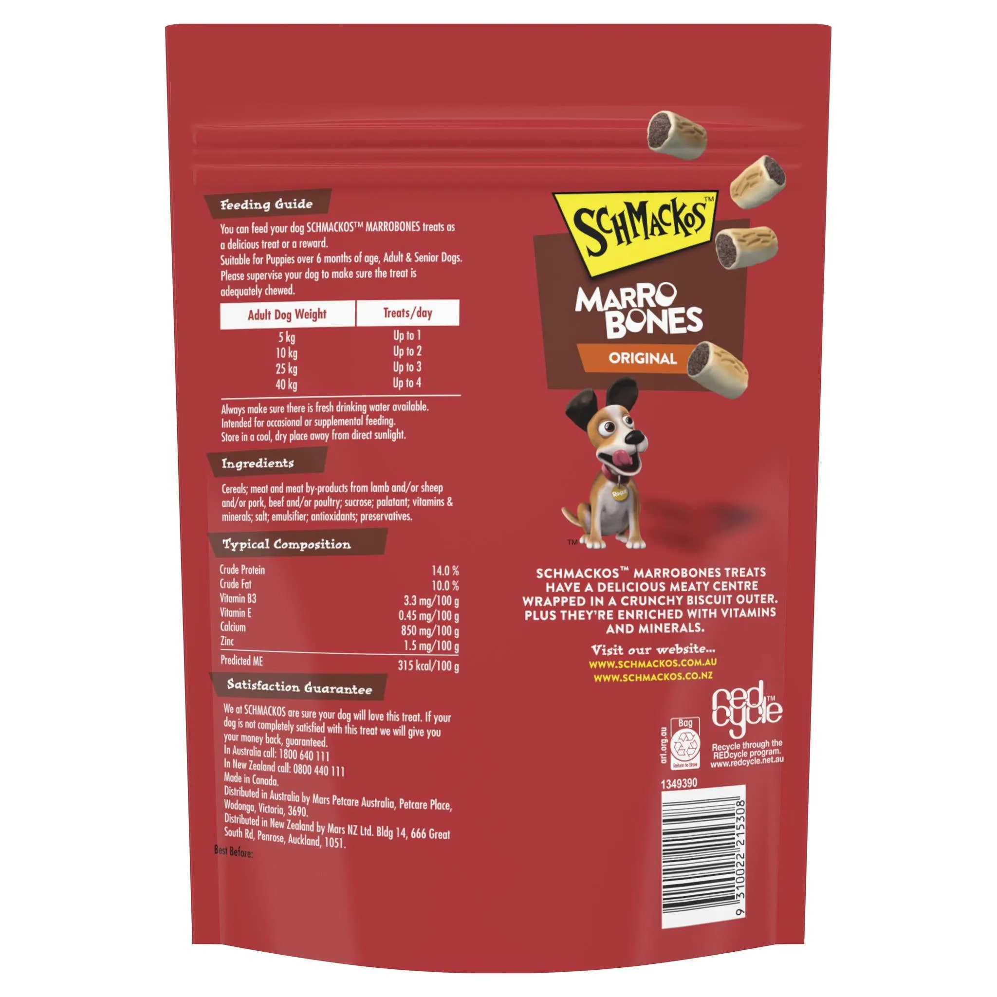 Schmackos Dog Treat Marrobones Original Dog Treat 737g