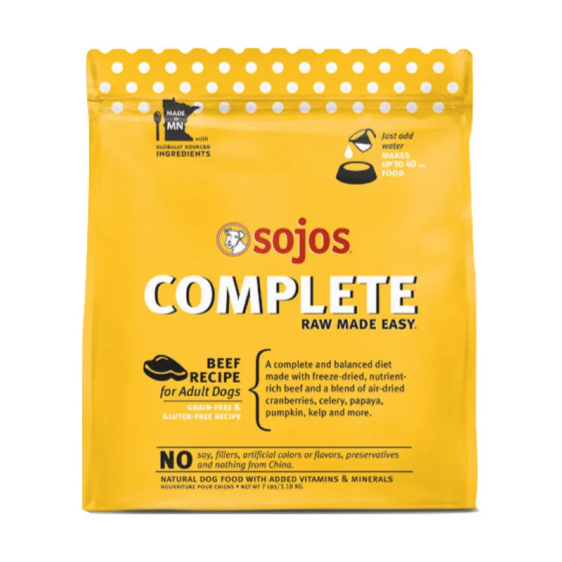 Sojos Complete Beef Recipe Freeze Dried Dog Food