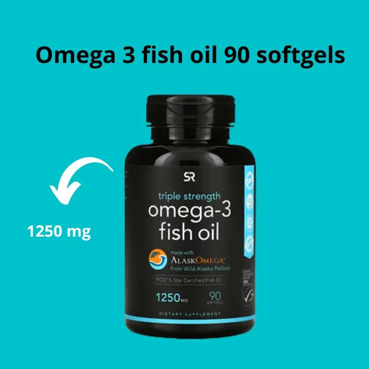 Sports Research, Omega-3 Fish Oil, 1250 mg, 30-180 Softgels