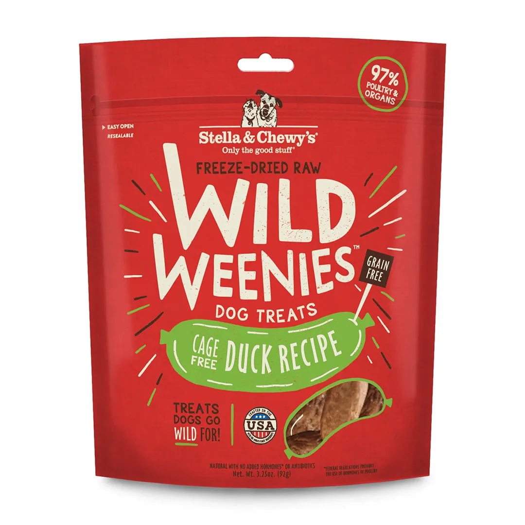 Stella and Chewy's Freeze Dried Raw Wild Weenies - Cage Free Duck