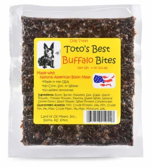 Toto's Best Buffalo Bites Dog Treats, 4 oz