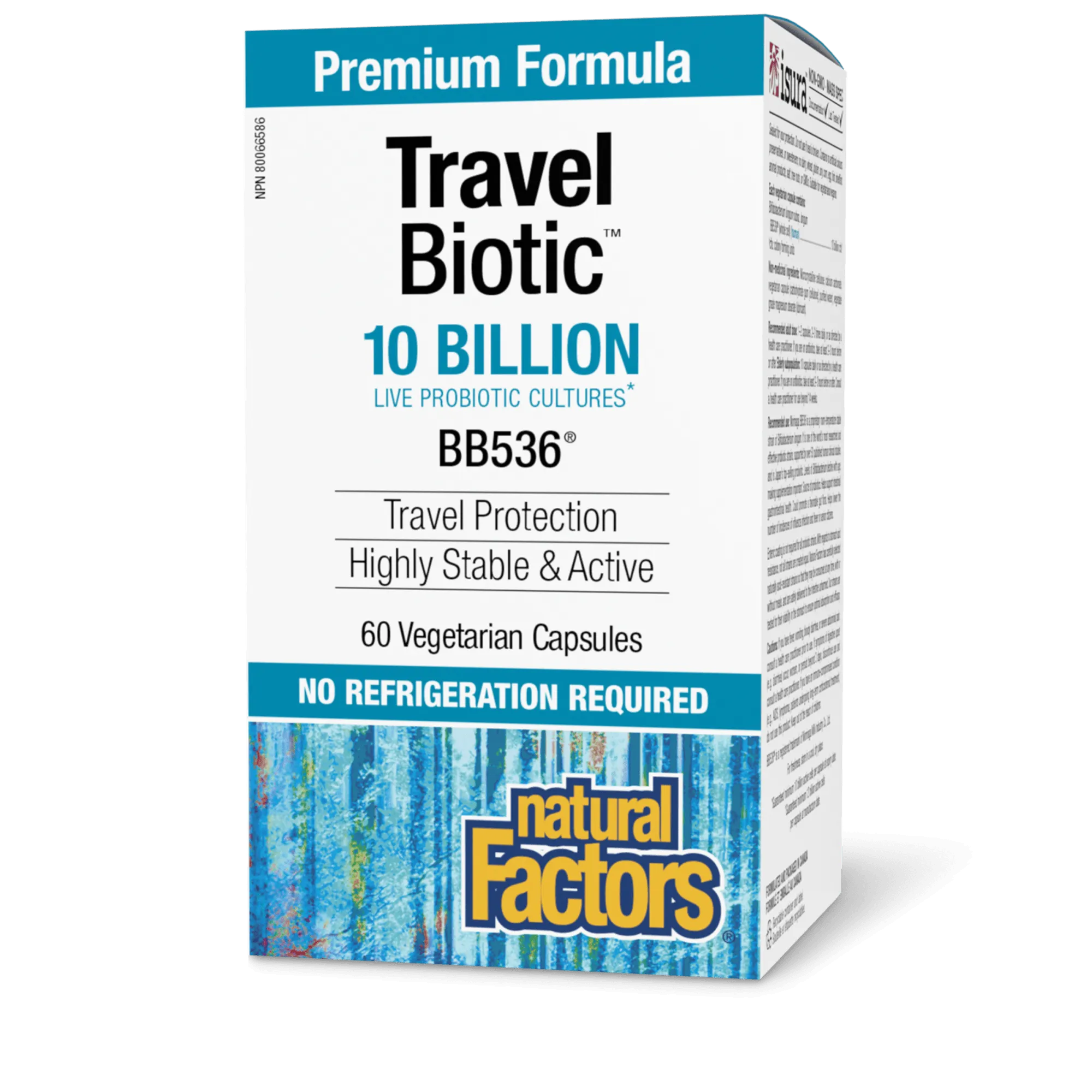 Travel Biotic BB536 10 Billion Live Probiotic Cultures