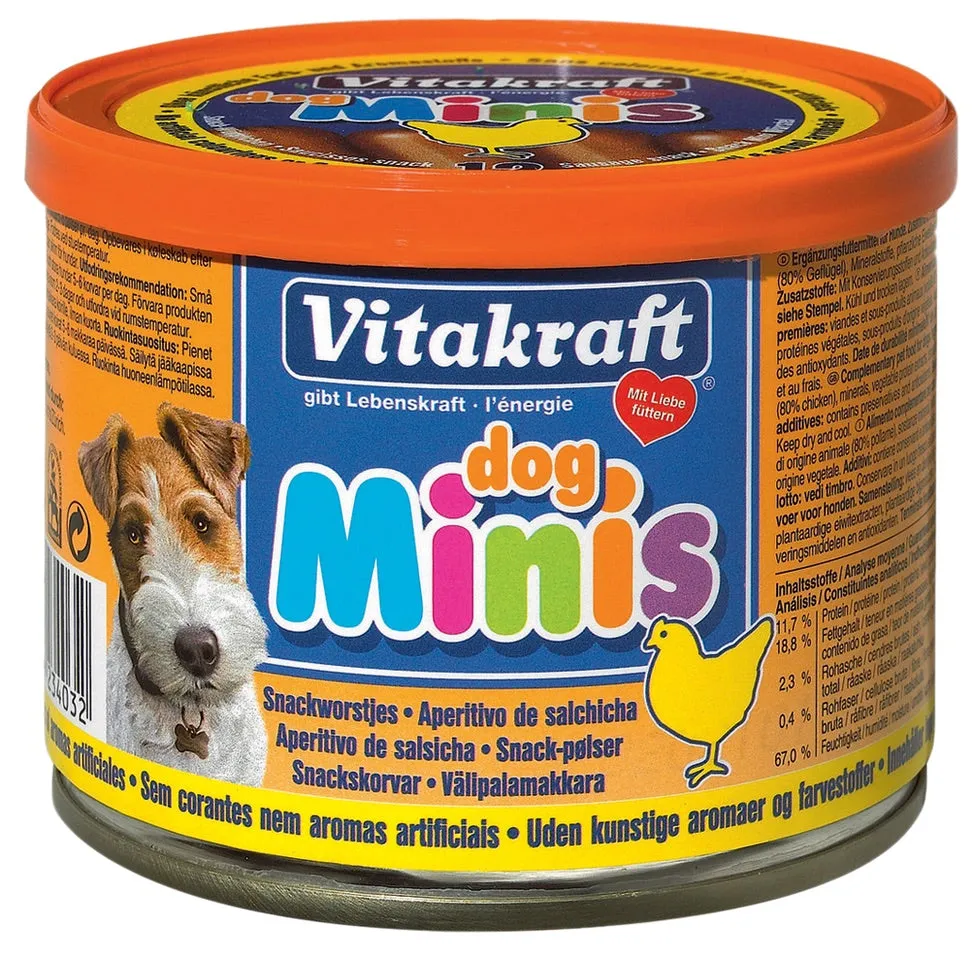 Vitakraft Mini Dog Sausages Dog Treat 120g