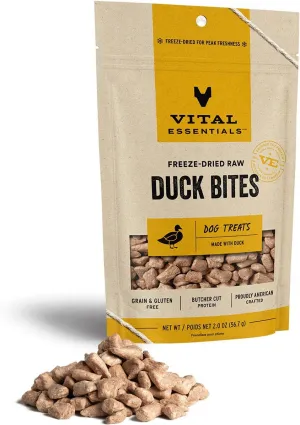 Vital Essentials Freeze Dried Duck Bites 2 oz.