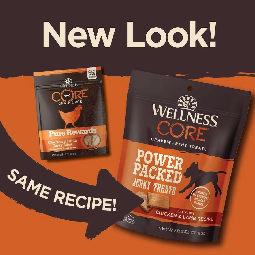 Wellness CORE Power Packed Chicken & Lamb Jerky Dog Treats (4 oz)