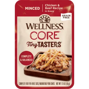 Wellness CORE Tiny Tasters Minced Chicken & Beef in Gravy Wet Cat Food