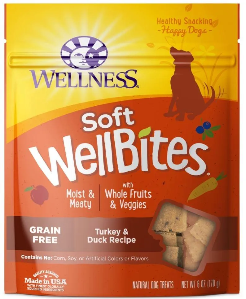 Wellness WellBites Moist & Meaty Turkey & Duck Soft Dog Treats