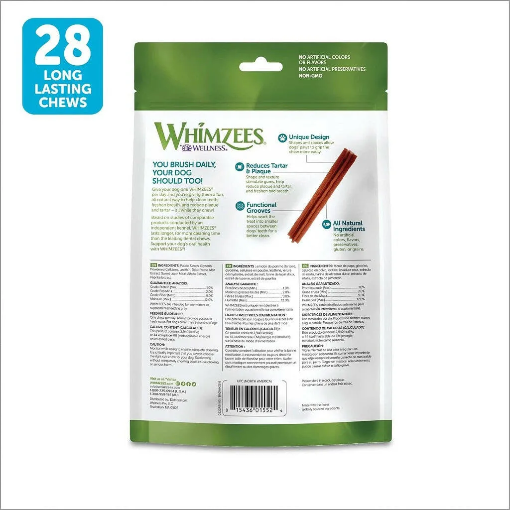 Whimzees by Wellness Stix Natural Grain-Free Dental Chews For Small Breed Dogs (14.8 oz)