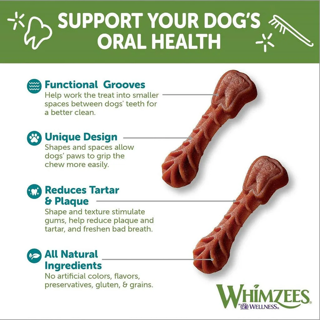 Whimzees Daily Use Pack Dental Treats For Dogs Extra Small Brushzees (7.4 oz)